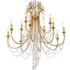 Arcadia 12 Light Antique Gold Chandelier (ARC-1909-GA-CL-MWP)