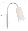 Alexa 1 Light Polished Nickel Sconce (ALX-4501-PN)