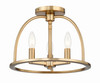 Abbott 3 Light Vibrant Gold Semi-Flush (ABB-3003-VG_CEILING)