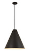 Z-Lite Eaton 1 Light Pendant in Matte Black (6011P24-MB)
