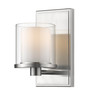 Schema 1 Light Vanity in Brushed nickel (1918-1S-BN-LED)