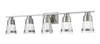 Ethos 5 Light Vanity in Brushed Nickel (1923-5V-BN-LED)