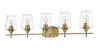 Joliet 5 Light Vanity in Olde Brass (473-5V-OBR)