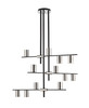 Calumet 12 Light Chandelier in Matte Black + Polished Nickel (814-12MB-PN)