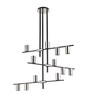 Calumet 12 Light Chandelier in Matte Black + Polished Nickel (814-12MB-PN)