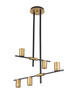 Z-Lite Calumet 5 Light Chandelier in Matte Black + Olde Brass (814-5MB-OBR)