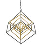 Z-Lite Euclid 4 Light Chandelier in Olde Brass + Bronze (457-4OBR-BRZ)