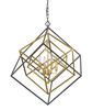 Z-Lite Euclid 4 Light Chandelier in Olde Brass + Bronze (457-4OBR-BRZ)