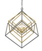 Z-Lite Euclid 6 Light Chandelier in Olde Brass + Bronze (457-6OBR-BRZ)