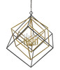 Z-Lite Euclid 6 Light Chandelier in Olde Brass + Bronze (457-6OBR-BRZ)