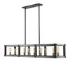 Kirkland 10 Light Linear Chandelier in Ashen Barnboard (472-10L-ABB)