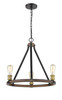 Kirkland 3 Light Chandelier in Rustic Mahogany (472-3RM)