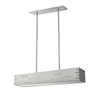 Loek 1 Light Linear Chandelier in Brushed Nickel (332-34BN-LED)