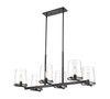Callista 6 Light Linear Chandelier in Matte Black (3032-6L-MB)