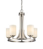 Bordeaux 5 Light Chandelier in Brushed Nickel (435-5BN)