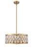 Dealey 6 Light Chandelier in Heirloom Brass (6010-24HB)