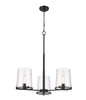 Callista 3 Light Chandelier in Matte Black (3032-3MB)