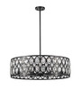 Z-Lite Dealey 8 Light Chandelier in Matte Black (6010-30MB)