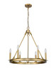 Barclay 6 Light Chandelier in Olde Brass (482R-6OBR)