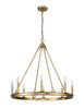 Barclay 8 Light Chandelier in Olde Brass (482R-8OBR)