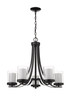 Z-Lite Willow 5 Light Chandelier in Matte Black (426-5-MB)