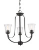 Halliwell  3 Light Chandelier in Bronze (461-3BRZ)