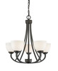 Ashton 5 Light Chandelier In Bronze (443-5-BRZ)