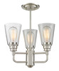 Annora 3 Light Semi Flush Mount in Brushed Nickel (428SF-BN)