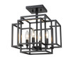 Z-Lite Titania 4 Light Semi Flush Mount in Matte Black (454SF-MB)