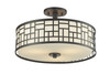 Elea 3 Light Semi Flush Mount in Bronze (329-SF16-BRZ)