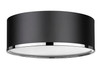 Arlo 3 Light Flush Mount in Matte Black + Chrome (2303F3-MB-CH)