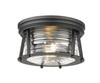 Cape Harbor 2 Light Flush Mount in Matte Black (491F2-MB)