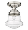 Vaughn 1 Light Flush Mount in Brushed Nickel (736F10-BN)