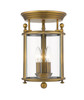 Wyndham 3 Light Flush Mount In Heirloom Brass (205F-HB)