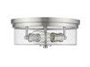 Bohin 2 Light Flush Mount in Brushed Nickel  (464F13-BN)