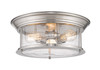Sonna 3 Light Flush Mount in Brushed Nickel (727F16-BN)