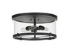 Callista 3 Light Flush Mount in Matte Black (3032F-MB)