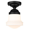 Z-Lite Vaughn 1 Light Flush Mount in Matte Black (735F10-MB)