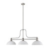 Melange 3 Light Billiard in Brushed Nickel (725-3BN-DMO14)