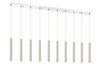 Forest 10 Light Linear Chandelier in Chrome (917MP12-BN-LED-10LCH)