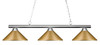 Sharp Shooter 3 Light Billiard in Chrome (155-3CH-MSG)