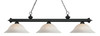 Riviera 3 Light Billiard in Matte Black (200-3MB-WM16)