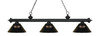 Riviera 3 Light Billiard in Matte Black (200-3MB-ARS)