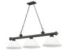 Cordon 3 Light Billiard in Bronze (2306-3BRZ-AMO14)