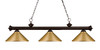 Riviera 3 Light Billiard in Bronze (200-3BRZ-MSG)