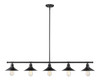 Casa 5 Light Island/Billiard in Matte Black (613-5L-MB)