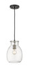 Bella 1 Light Pendant in Matte Black + Brushed Nickel (476MP-MB-BN)