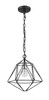 Geo 1 Light Pendant in Matte Black + Chrome (918MP-MB-CH)