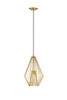 Quintus 1 Light Pendant in Metallic Gold (442MP12-MG)