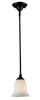 Lagoon 1 Light Mini Pendant In Bronze (702MP-BRZ)
